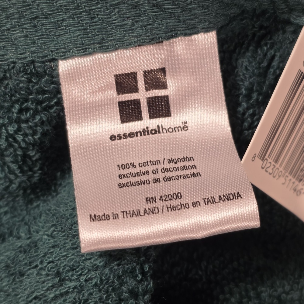 K-Mart Essential Home Christmas Cardinal Bath Towel Set 3 Piece NWT Green - Picture 10 of 11